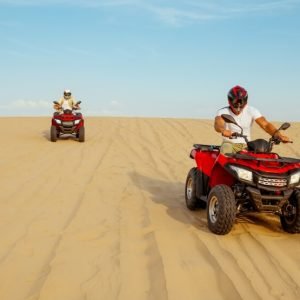 Quad bike ride in dubai desert